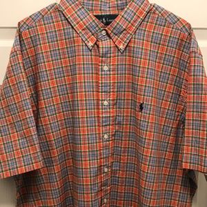 Polo Ralph Lauren Plad button up Orange and green